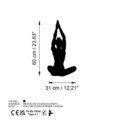 Decoratiune de perete, Yoga 6, Dimensiuni: 31 x 60 cm, Negru