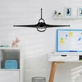 Decoratiune de perete, F-16 Jet Fighter, Dimensiune: 60 x 25 cm , Negru