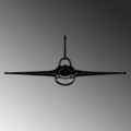 Decoratiune de perete, F-16 Jet Fighter, Dimensiune: 60 x 25 cm , Negru