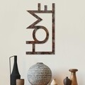 Decoratiune de perete, Rusty Home, Dimensiune: 50 x 28 cm, Maro antichizat