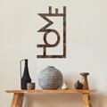 Decoratiune de perete, Rusty Home, Dimensiune: 50 x 28 cm, Maro antichizat