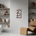 Decoratiune de perete, Rusty Home, Dimensiune: 50 x 28 cm, Maro antichizat