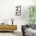 Decoratiune de perete, Rusty Home, Dimensiune: 50 x 28 cm, Maro antichizat