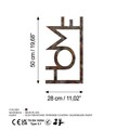 Decoratiune de perete, Rusty Home, Dimensiune: 50 x 28 cm, Maro antichizat