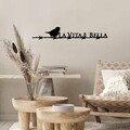 Decoratiune de perete, Vita E Bella 4, Dimensiuni: 86 x 15 cm, Negru