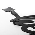 Cuier de perete, Hello, Lățime: 68 cm Înălțime: 22 cm Adâncime: 2 cm, Negru