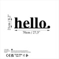 Decoratiune de perete, Hello, 70 x 21 cm, Negru