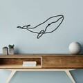 Decoratiune de perete, Whale, Dimensiune: 70 x 34 cm, Negru