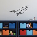Decoratiune de perete, Whale, Dimensiune: 70 x 34 cm, Negru