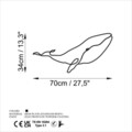 Decoratiune de perete, Whale, Dimensiune: 70 x 34 cm, Negru
