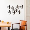 Decoratiune de perete, Flying Birds 1, Dimensiuni: 69 x 41 x 7 cm, Multicolor