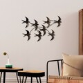Decoratiune de perete, Flying Birds 1, Dimensiuni: 69 x 41 x 7 cm, Multicolor