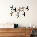 Decoratiune de perete, Flying Birds 2, Dimensiuni: 69 x 41 x 7 cm, Multicolor