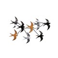 Decoratiune de perete, Flying Birds 2, Dimensiuni: 69 x 41 x 7 cm, Multicolor