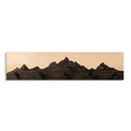 Cuier de perete din lemn, Mountain 3, Lățime: 60 cm Înălțime: 14 cm Adâncime: 5 cm, Natural/Negru