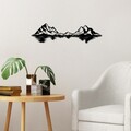 Decoratiune de perete, Landscape 1, Dimensiune: 68 x 19 cm, Negru