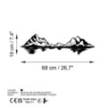 Decoratiune de perete, Landscape 1, Dimensiune: 68 x 19 cm, Negru