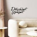 Decoratiune de perete, Wish Work, Dimensiune: 55 x 23 cm , Negru