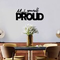 Decoratiune de perete, Make Yourself Proud, Dimensiuni: 56 x 26 cm, Negru
