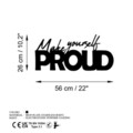 Decoratiune de perete, Make Yourself Proud, Dimensiuni: 56 x 26 cm, Negru