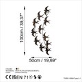 Decoratiune de perete, Flight 3, Dimensiuni: 50 x 100 x 5 cm, Multicolor