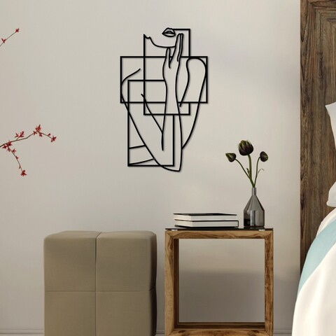 Decoratiune de perete, Think, Dimensiune: 50 x 30 cm, Negru