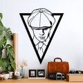Decoratiune de perete, Shelby, Dimensiuni: 53 x 42 cm, Negru