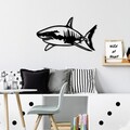 Decoratiune de perete, Shark, 70 x 36 cm, Negru