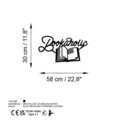 Decoratiune de perete, Book a Holic, Dimensiune: 58 x 30 cm , Negru