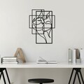 Decoratiune de perete, Love, Dimensiune: 50 x 37 cm, Negru