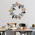 Decoratiune de perete, Spiral Flock 6, Dimensiuni: 87 x 87 x 5 cm, Multicolor