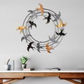 Decoratiune de perete, Spiral Flock 6, Dimensiuni: 87 x 87 x 5 cm, Multicolor
