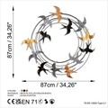 Decoratiune de perete, Spiral Flock 6, Dimensiuni: 87 x 87 x 5 cm, Multicolor