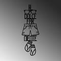 Decoratiune de perete, Dolce Far Niente 3, Dimensiune: 30 x 85 cm, Negru