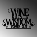 Decoratiune de perete, Wine Wisdom, Dimensiune: 55 x 34 cm , Negru