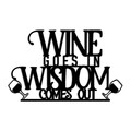 Decoratiune de perete, Wine Wisdom, Dimensiune: 55 x 34 cm , Negru