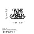 Decoratiune de perete, Wine Wisdom, Dimensiune: 55 x 34 cm , Negru