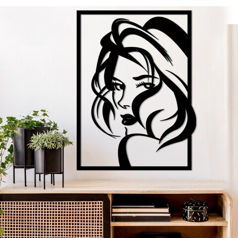 Decoratiune de perete, Look, Dimensiuni: 56 x 41 cm, Negru