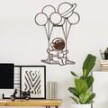Decoratiune de perete, Rusty Astro 1, Dimensiune: 70 x 44 cm, Maro antichizat