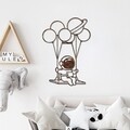 Decoratiune de perete, Rusty Astro 1, Dimensiune: 70 x 44 cm, Maro antichizat