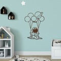 Decoratiune de perete, Rusty Astro 1, Dimensiune: 70 x 44 cm, Maro antichizat