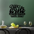 Decoratiune de perete, Wine Better, Dimensiune: 50 x 40 cm , Negru