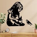 Decoratiune de perete, Banksy Metal 07, (Grosime: 1,5 mm), Negru