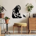 Decoratiune de perete, Banksy Metal 07, (Grosime: 1,5 mm), Negru