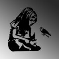 Decoratiune de perete, Banksy Metal 07, (Grosime: 1,5 mm), Negru