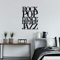 Decoratiune de perete, We Love Music, Dimensiune: 70 x 49 cm, Negru