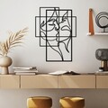 Decoratiune de perete, Love, Dimensiune: 70 x 52 cm, Negru