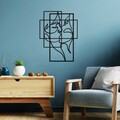 Decoratiune de perete, Love, Dimensiune: 70 x 52 cm, Negru