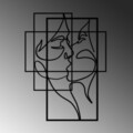 Decoratiune de perete, Love, Dimensiune: 70 x 52 cm, Negru
