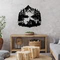 Decoratiune de perete, Weekend, Dimensiuni: 59 x 62 cm, Negru